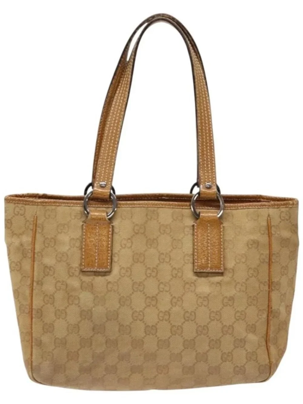 GUCCI GG Canvas Hand Bag Brown 113019 Auth 134527
